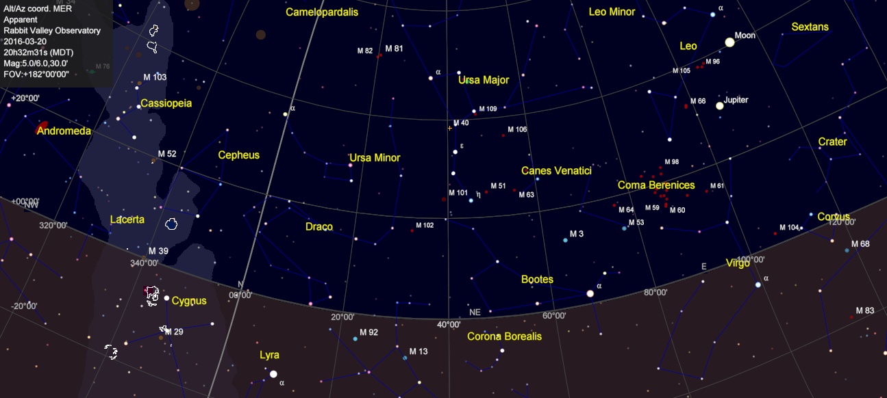 M101 star chart